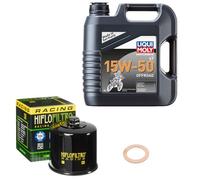 HiFlo Ölfilter Set LM 15W-50 Off. 4L für Triumph Tiger 1050 SE ABS 115NG Bj.2013