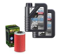 HiFlo Ölfilter Set LM 15W-50 Street 2L für Kymco Grand Dink 125 S S40013 Bj.2011