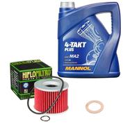 HiFlo Ölfilter Set MNOL 10W40 4L für Kawasaki GPZ 1100 A Uni Trak ZXT10A Bj.1984