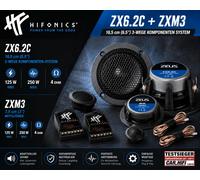 Hifonics 16,5 cm (6.5") 3-Wege Kompo Lautsprecher Set 250 Watt ZX6.2C + ZXM3