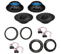 HIFONICS BRUTUS BRX62 16,5 cm Einbauset für Jetta Tiguan Touran vorne hinten