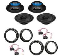 HIFONICS BRUTUS BRX62 16,5 cm Koax Einbauset für Polo 9N Polo 9N3 vorne hinten