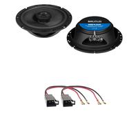 HIFONICS BRUTUS BRX62 16,5 cm Koax Lautsprecher Einbauset passend für T4 vorne