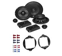 Hifonics VX 6.2C Lautsprecher mit Einbauset kompatibel mit Audi A4 Avant B5 (8D) 1995-2001 Türen hinten 400 Watt 165mm 2 Wege Kompo