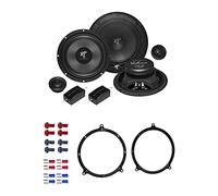 Hifonics VX 6.2E Lautsprecher mit Einbauset kompatibel mit Audi A4 Avant B5 (8D) 1995-2001 Türen vorne/hinten 400 Watt 165mm 2 Wege Kompo