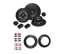 Hifonics VX 6.2E Lautsprecher mit Einbauset passend für VW Volkswagen Caddy ab 2003 Türen vorne 400 Watt 165mm 2 Wege Kompo