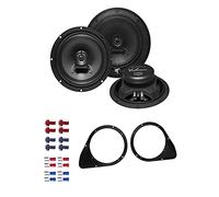 Hifonics VX 62 Lautsprecher mit Einbauset passend für FIAT 500 2007-2016 Seitenteil Heck 360 Watt 165mm 2 Wege Koax