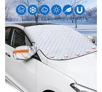 HIFROM Frontscheibenabdeckung Auto, mit Seitenspiegelabdeckung, Winter Auto Scheibenabdeckung mit Magnet, Windschutzscheibe Abdeckung für die Gegen Schnee, EIS, Frost, Staub, Sonne(145x120cm)
