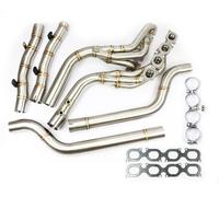 FÄCHERKRÜMMER SET AUS EDELSTAHL MIT DOWNPIPE OHNE KAT FÜR MERCEDES W204 C63 AMG
