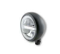 HIGHSIDER Pecos Typ 6 Motorrad 5 3/4 Zoll LED-Scheinwerfer mit TFL, E- geprüft (Schwarz)