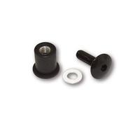 HIGHSIDER Alu-Verkleidungsschrauben mit Gummimuttern, 8 Stück, M6 HONDA VF 1000