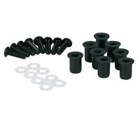 HIGHSIDER Aluminium-Verkleidungsschrauben mit Gummimuttern, 8 Stk., M5, transparent