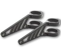 HIGHSIDER CNC Alu Lampenhalter Set lang 114 x 10mm für 47-49-50-52-54mm schwarz