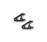 HIGHSIDER CNC Alu Lampenhalter XS, schwarz eloxiert, Paar, schwarz, Größe 65 mm