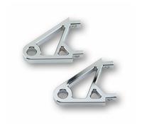 HIGHSIDER CNC Alu Lampenhalter XS, verchromt, Paar, silber, Größe 65 mm