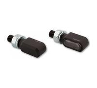 HIGHSIDER Motorrad LED Blinker Little Bronx, E-geprüft, (2er-Pack) (Schwarz)