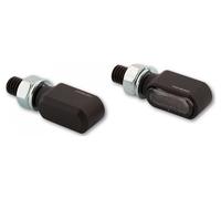 HIGHSIDER CNC LED Blinker LITTLE BronX, schwarz, getöntes Glas, E-geprüft, Paar
