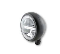 HIGHSIDER Pecos Typ 6 Motorrad 5 3/4 Zoll LED-Scheinwerfer mit TFL, E- geprüft (Schwarz)