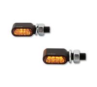 HIGHSIDER CNC LED Blinker LITTLE BronX, schwarz, getöntes Glas, E-geprüft, Paar