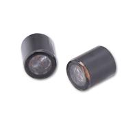 HIGHSIDER Pro Surface LED Blinker Gehäuse Schwarz / Linse Rauchgrau (Paar), Vorn