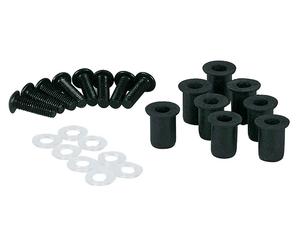 HIGHSIDER smart Alu-Verkleidungsschrauben mit Gummimuttern, 8 Stück, M5