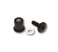 HIGHSIDER smart Alu-Verkleidungsschrauben mit Gummimuttern, 8 Stück, M6