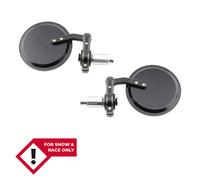 HIGHSIDER smart Bar End Spiegel Schwarz Rund (Paar), schwarz