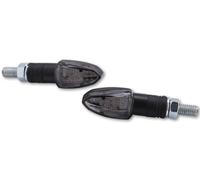 HIGHSIDER smart Lizzard LED Blinker Gehäuse Schwarz / Linse Rauchgrau (Paar), Vorn & Hinten