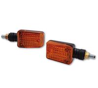 HIGHSIDER smart Mini Glühlampen Blinker Gehäuse Schwarz / Linse Orange (Paar), Vorn & Hinten