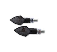HIGHSIDER smart Rock LED Blinker Gehäuse Schwarz / Linse Rauchgrau (Paar), Vorn & Hinten