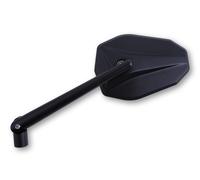 HIGHSIDER VICTORY-BLAST Spiegel, Oberfläche fein perlgestrahlt in schwarz seidenmatt, für links und rechts verwendbar, Stück