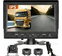 Hikity 12-36V 1080P DVR Digitales Dual Rückfahrkamera Monitor Set 7 Zoll IPS Monitor Loop-Aufnahme IP68 wasserdichte Nachtsicht rückfahrkamera DIY Parkleitlinie für Wohnmobile,Anhänger und LKWs