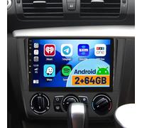 Hikity 2+64G Android Autoradio für BMW 1 Series E81 E82 E87 E88 2008-2011 Wireless Carplay Android Auto, 9 Zoll Autoradio mit Bildschirm Navi Bluetooth EQ FM/RDS USB Rückfahrkam