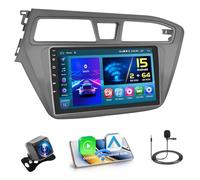 Hikity 2+64GB Android 15 Autoradio für Hyundai i20 2015-2018 Radio Wireless CarPlay Android Auto Bluetooth Freisprecheinrichtung 9" Bildschrim Auto Radio mit Navi Rückfahrkamera WiFi FM RDS SWC