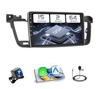 Hikity 2+64GB Android 15 Autoradio für Peugeot 508 2011-2018 Radio Carplay Android Auto Wireless, 9 Inch IPS Touch Screen Radio mit Rückfahrkamera, Bluetooth, Navi, WiFi, DSP, EQ, Mirror Link