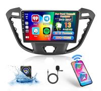 Hikity 2G 64G Android Autoradio Navi Für Ford Transit Custom 2013-2017 Mit Wireless CarPlay Android Auto, 9 Zoll Touchscreen Radio mit GPS WiFi Bluetooth Mirror Link FM RDS MIC EQ SWC Rückfahrkamera