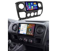 Hikity 4+128G Autoradio für Opel Movano 2 Renault Master 3 Nissan NV400 | Android 15 10" Incell Radio mit Wireless CarPlay Android Auto FM RDS EQ Bluetooth Navi GPS SWC USB WIFI Kamera Mikrofon