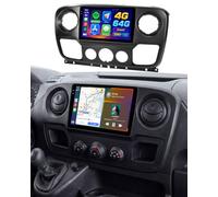 Hikity 4+64G Autoradio für Opel Movano 2 / Renault Master 3 / Nissan NV400 | Android 15 10" Incell Radio mit Wireless CarPlay Android Auto FM RDS EQ Bluetooth Navi GPS SWC USB WIFI Kamera Mikrofon