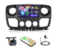 Hikity 4+64GB Android 15 Autoradio für Renault Master 3/Opel Movano 2/Nissan NV400 2010-2021 Mit Carplay Android Auto, 10 Zoll Bildschirm mit Navi WiFi Bluetooth FM RDS Rückfahrkamera