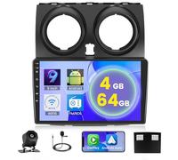 Hikity 5G WiFi 4+64G Android Autoradio für Nissan Qashqai J10 2006-2016 Wireless Carplay Android Auto,9 Zoll IPS Bildschirm Autoradio mit Navi Bluetooth FM/RDS SWC
