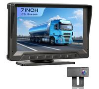 Hikity 7" Digital Rückfahrkamera Kit, 170° Weitwinkel Wasserdicht IP68 Radarerkennung & Nachtsicht, Rückfahrhilfslinien + 12V Zigarettenanzünder Stromversorgung - Universal für Alle Fahrzeugmodelle