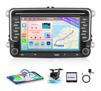 Hikity 8 core 4+64GB Android 15 Autoradio für VW Golf 5 6 Passat Polo Tiguan Touran Caddy Skoda Radio Wireless CarPlay Android Auto Bluetooth Freisprecheinrichtung 7" Bildschrim GPS WiFi Type-C DSP FM