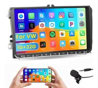 Hikity Autoradio Für VW Golf 5 Golf 6 EOS Passat B6 Touran Polo Android 13 Radio mit 9Zoll Touchscreen GPS Navi FM RDS WiFi Rückfahrkamera EQ USB Lenkradsteuerung MIC