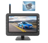 Hikity IP68 wasserdichte Digitales Rückfahrkamera Monitor Set Kabellos，4.3 Zoll TN Monitor Nachtsicht rückfahrkamera DIY Parkleitlinie Kompakt Einfache Installation für Wohnmobile,Anhänger und LKWs