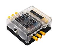 HIMOZEAN 6 Fach KFZ Sicherungskasten 12v -32v Sicherungshalter für Boot Wohnmobil Wohnwagen Wohnmobilanhänger Sicherungen Stromverteiler