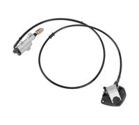 Hintere Hydraulische Bremsanlage Hauptbremszylinder mit Bremssattel und Bremsbelag, 1.55m Schlauch für ATV Quad Go Cart Kart Mini Bike