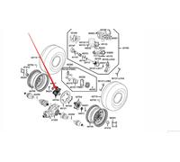 Hintere Radnabe Kymco MXU 400 450 Maxxer 4470A-LFA5-E00