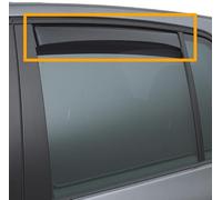 Hintere Windabweiser (1 Set) für die Fahrer und Beifahrerseite-CLS0044420D passend für Mitsubishi Outlander TYP CW0, GLW, 5-Door, 2012- Dunkles Material