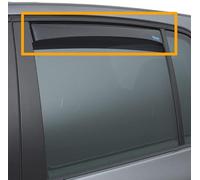 Hintere Windabweiser (1 Set) für die Fahrer und Beifahrerseite-CLS004M2049D passend für KIA CEED FLH, TYP CD, 5-Door, 2018- Dunkles Material
