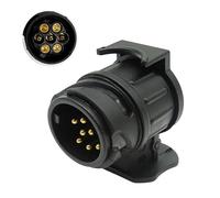 HISports Anhänger Adapter, Adapter 13 auf 7 Polig, 12 V Wasserdicht Adapter Anhänger für Auto und Anhänger Stecker Anhänger Caravan Elektro Adapter Anhängerkupplung für PKW, KFZ und LKW